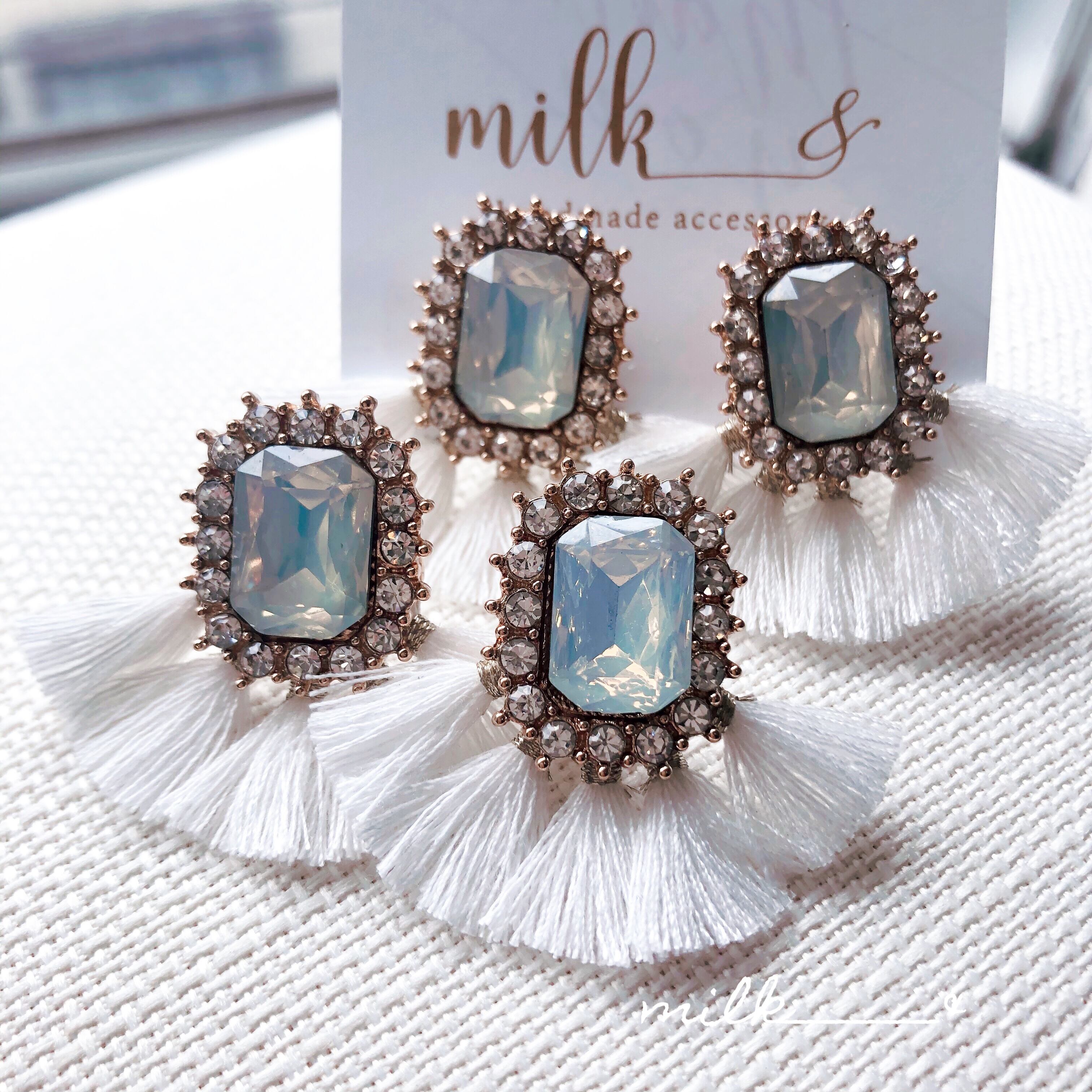 ♡スクエアビジューピアス♡ | milk___&