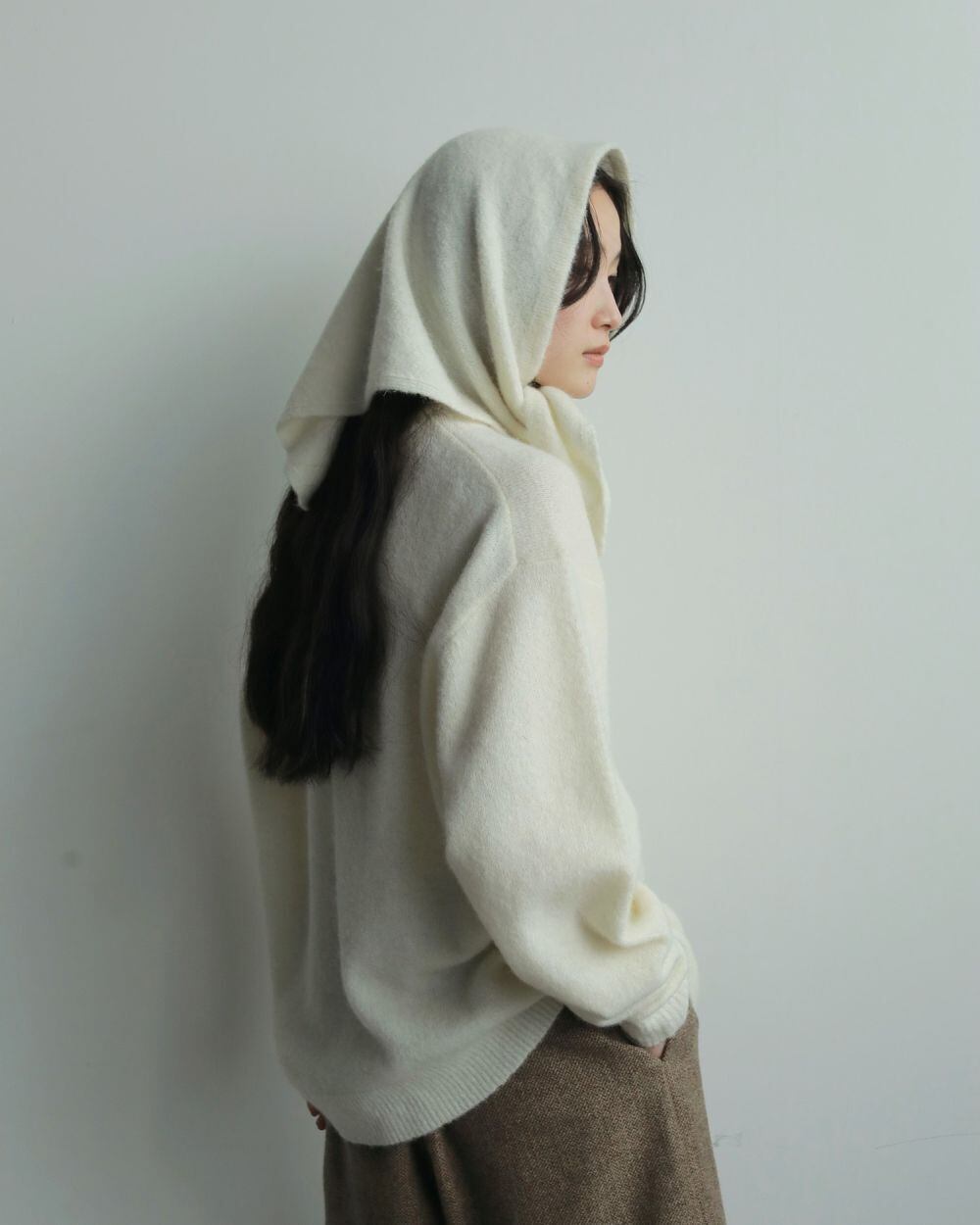 anuke(アンヌーク) Layered Scarf Knit | サウスオレンジ｜メンズ