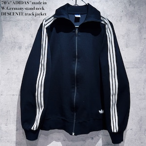 70's"ADIDAS"made in W.Germany stand neck DESCENTE track jacket