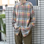 ORVIS colorful check corduroy shirt