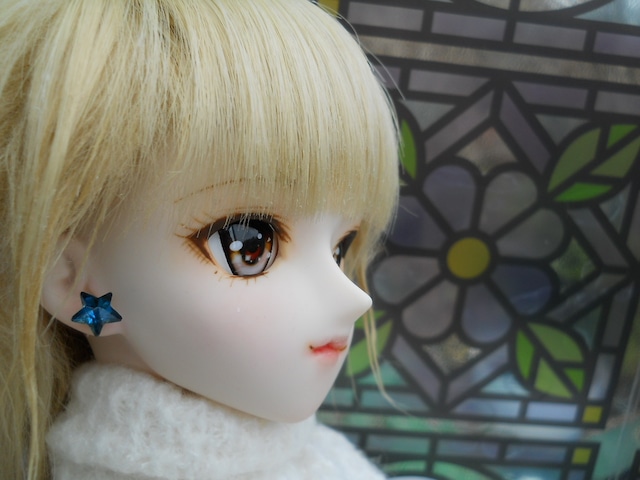 22mm レジンアイ　星華(せいか) 　茶色　半球ベース　#8