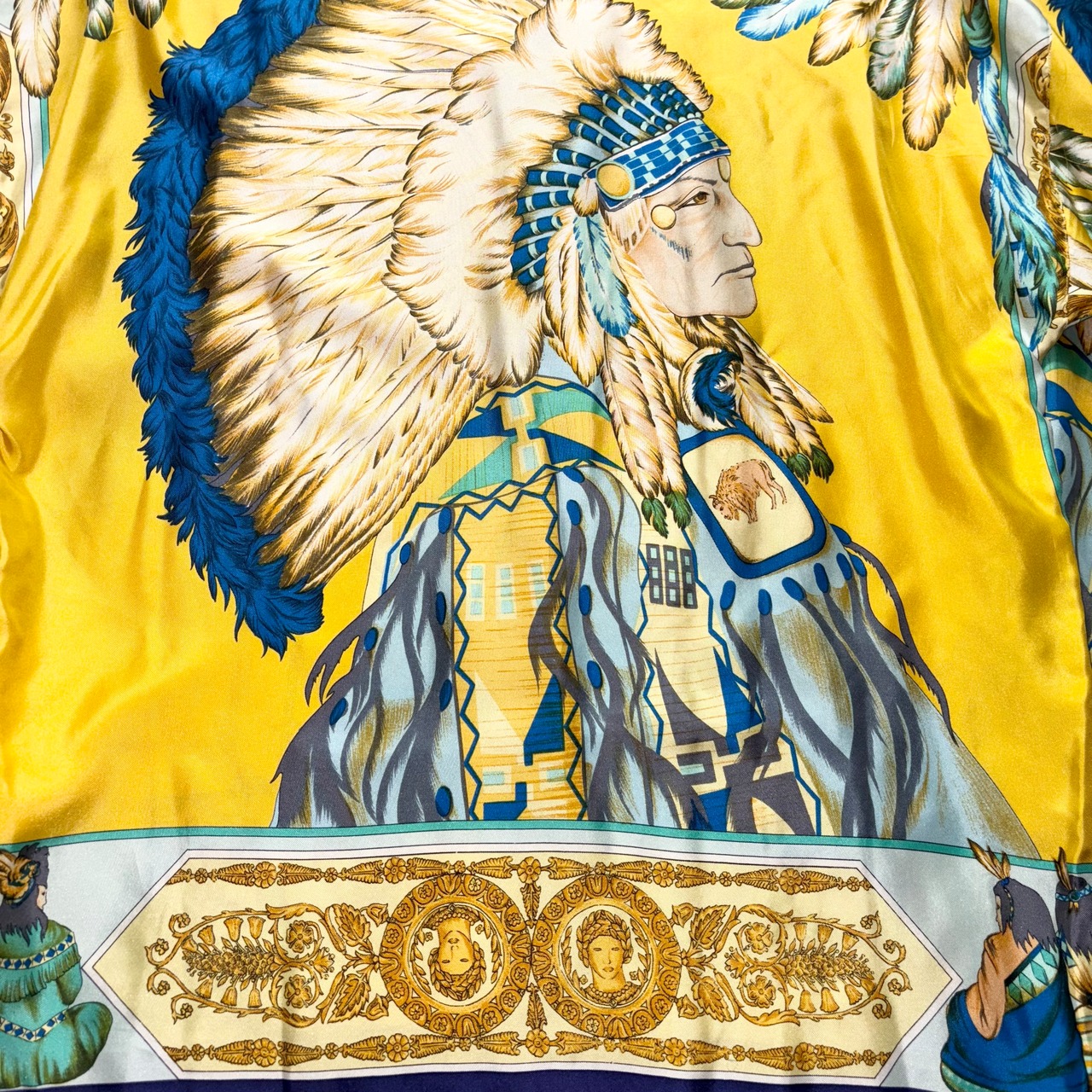 vintage ISTANTE aop silk shirt “Indian Head”