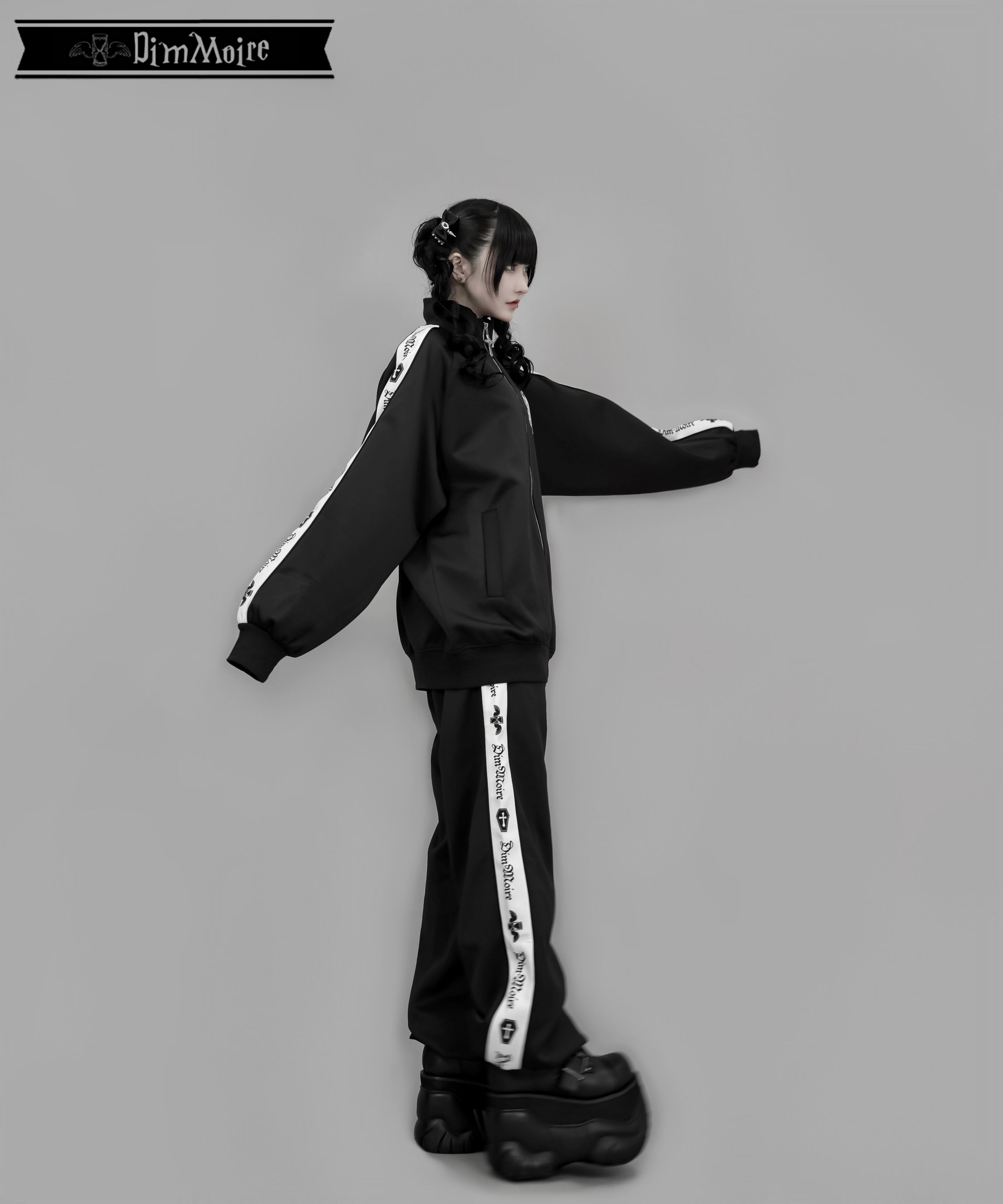 ロゴプリントジャージトップス【Black】 | DimMoire