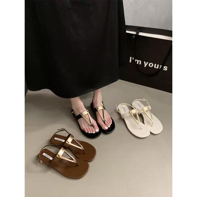 geometric metal sandals
