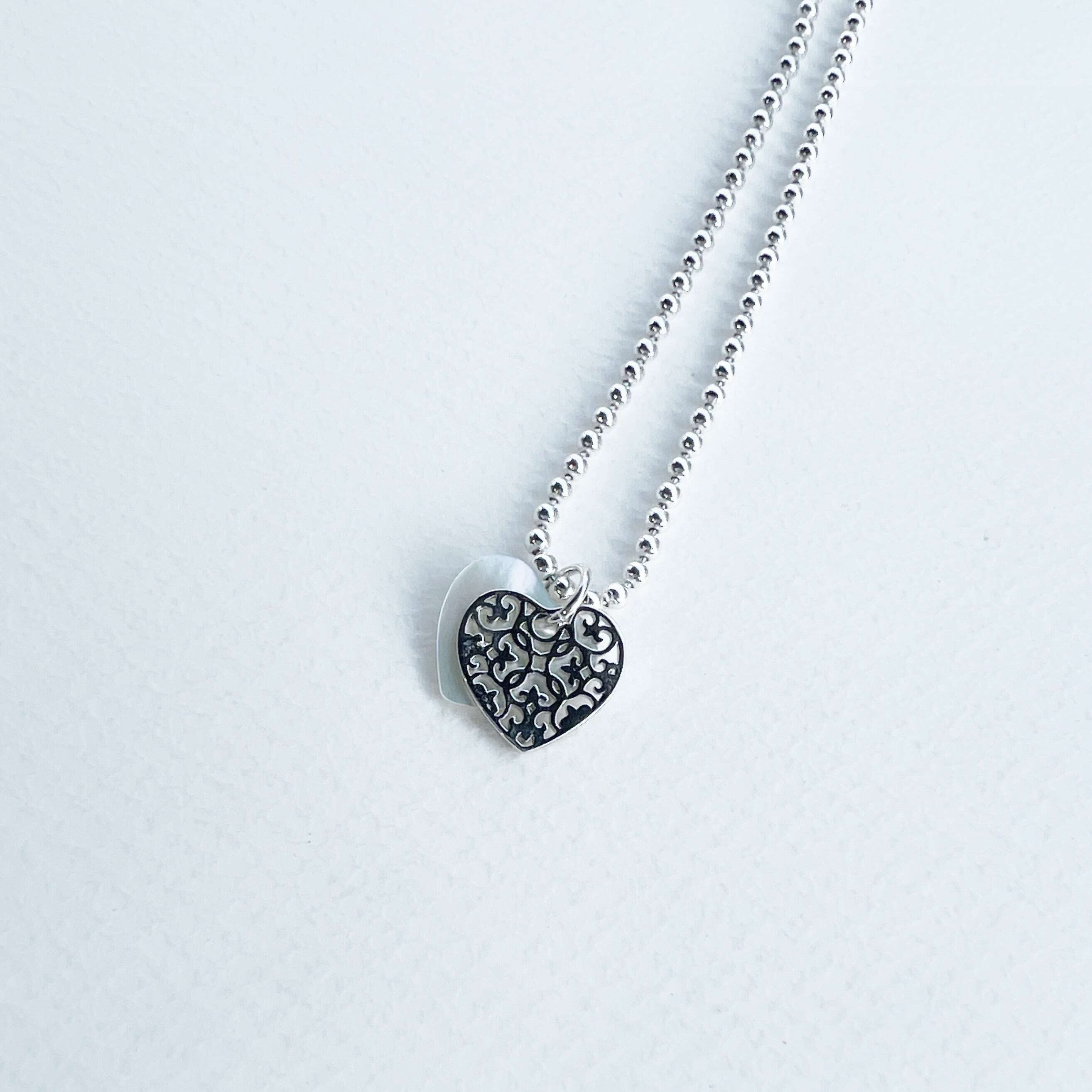 スカシハート ＆ 白蝶貝 ネックレス | Marea(マレア) byリトルラグーン