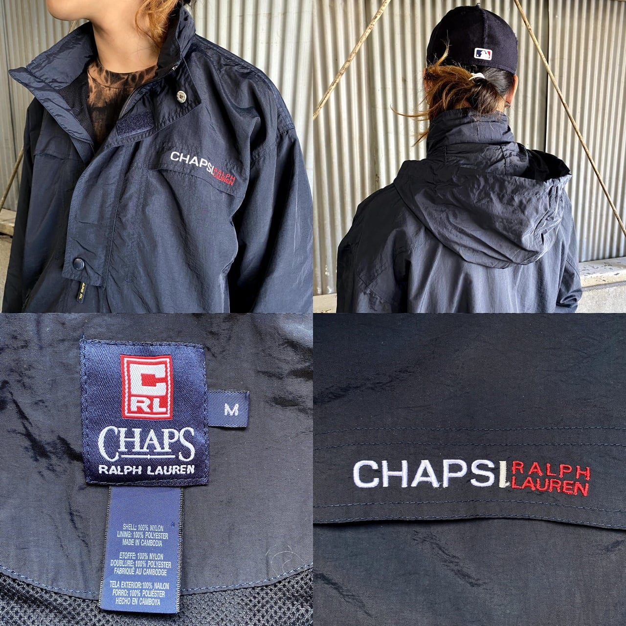 CHAPS ナイロンジャケット　ブラック　黒　メンズM