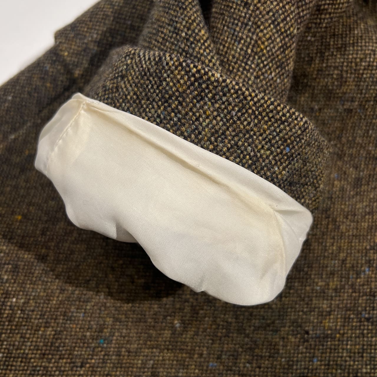 イタリア製 BASILE バジーレ ツイード ウール テーラード ジャケット 46/ブラウン系 メンズ