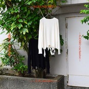 Leh / GANKO別注×damage waffle L/S sweater