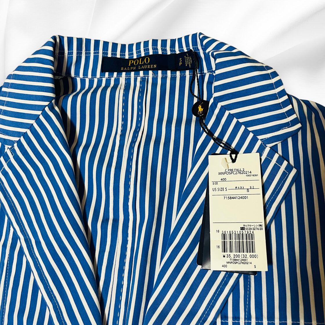 polo ralph lauren jacket ポロラルフローレン ブルー ストライプ  