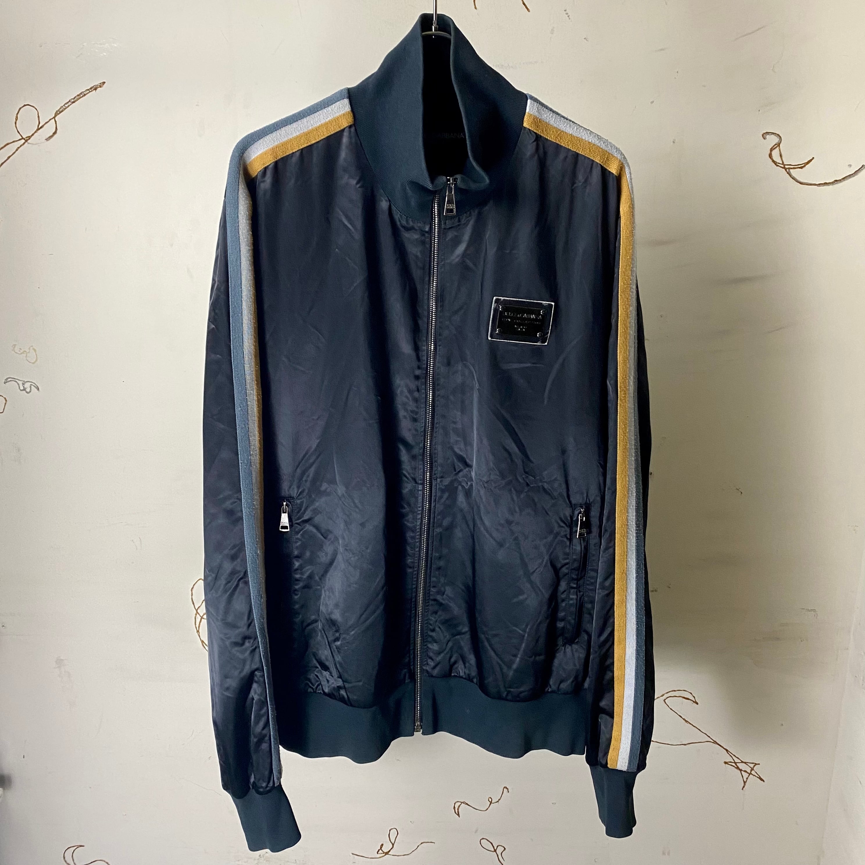 DOLCE&GABBANA black satin track jacket | NOIR ONLINE