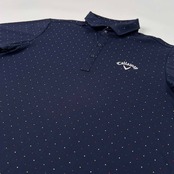 Callaway キャロウェイ ゴルフ ドット 水玉 半袖 ポロシャツ サイズ L /メンズ/ネイビー