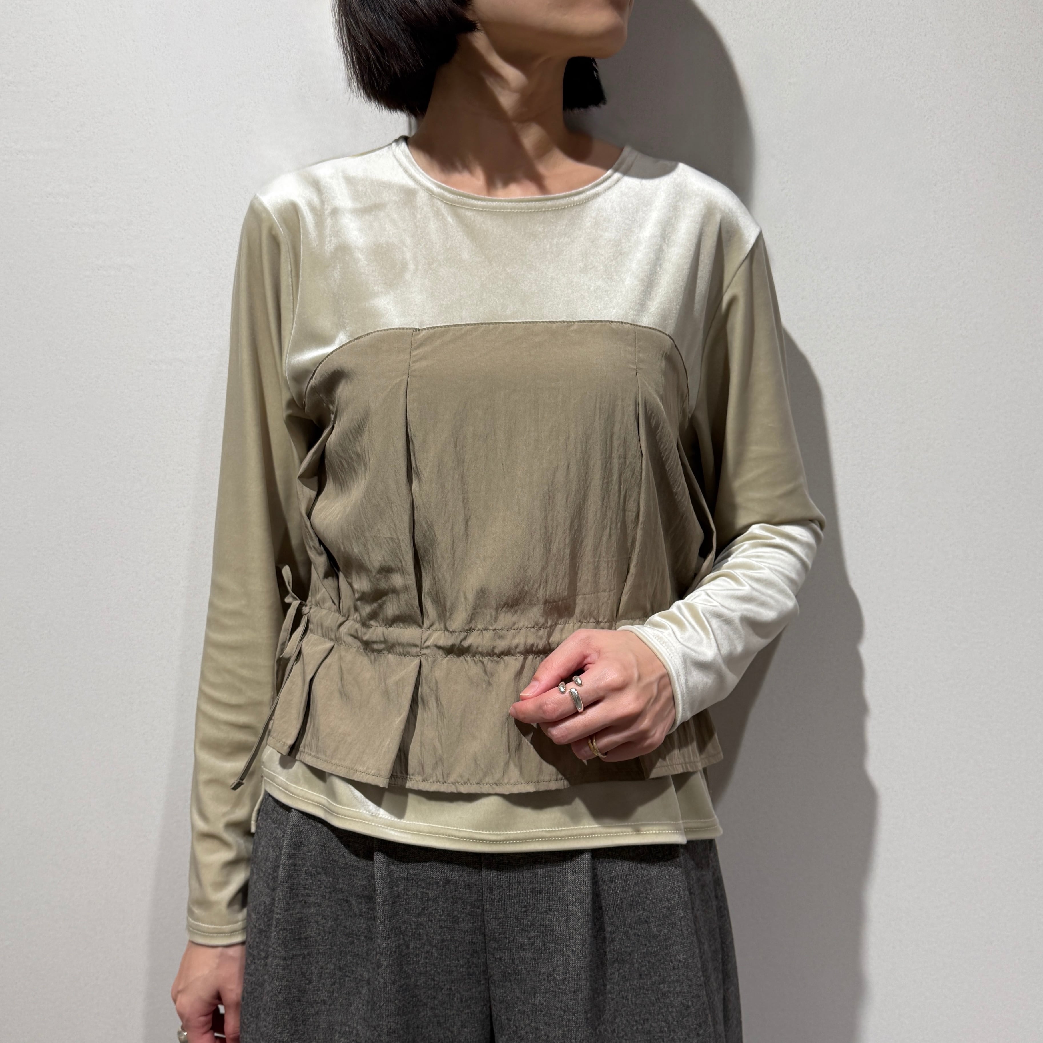【限定店舗】ヴィンテージワッシャーベロアビスチェPO