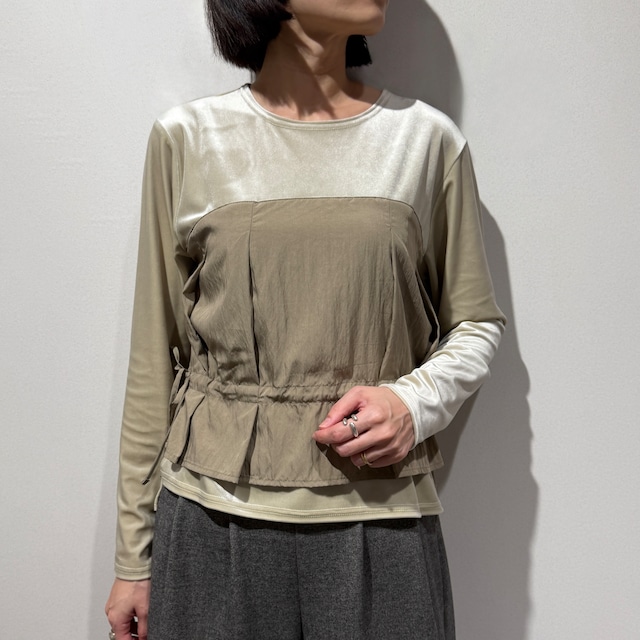 【限定店舗】ヴィンテージワッシャーベロアビスチェPO