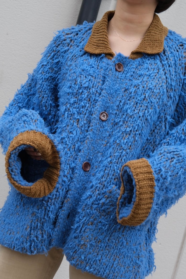 kota gushiken】Fisherman's Wool Fur Jacket -Light Blue- | loop