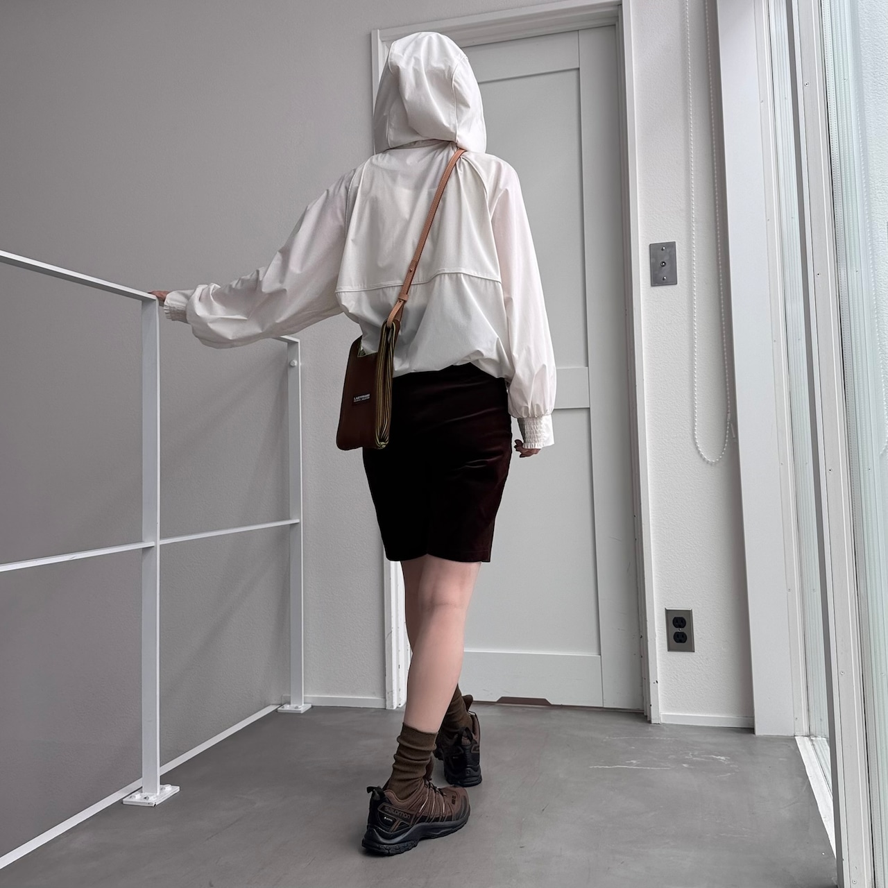 多機能ナイロンWジップPK/ホワイト