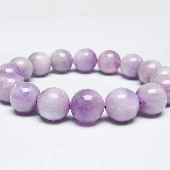 クンツァイト ブレスレット 13mm ミルキークンツァイト ブレス 一点物 メール便可 [M便 1/10] 111-46427