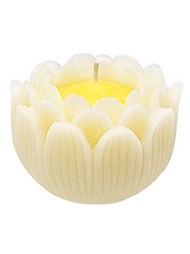 仏具のマルエス(Maruesu) ろうそく 蓮の花 小 アイボリー 約10時間