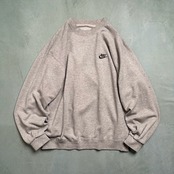 90s turkey NIKE ワンポイントロゴ スウェット ナイキ トレーナー グレー L 古着