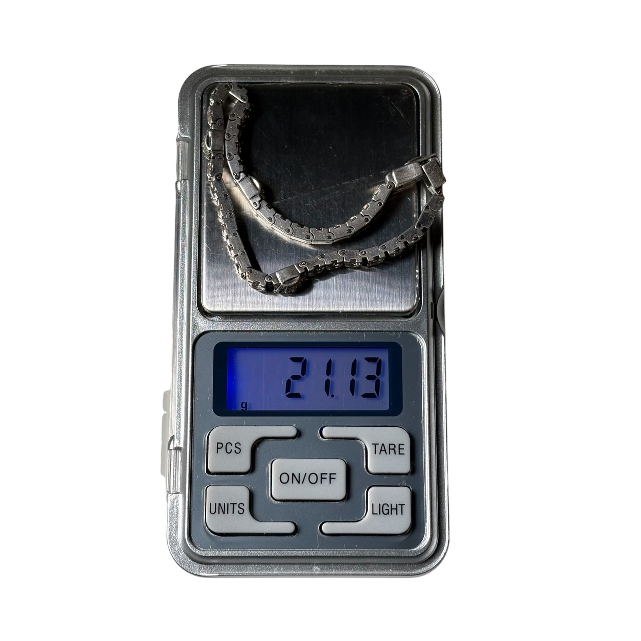 JUSTIN DAVIS silver tennis bracelet