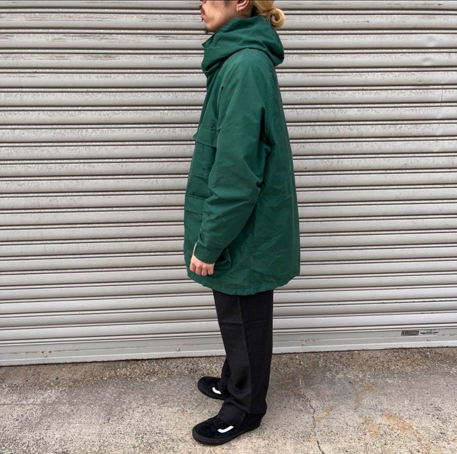 80s L.L.bean マウンテンパーカー USA製 緑 L ナイロンコットン