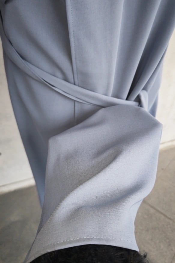 茶道お稽古に最適。羽織って着る「美シルエット」ロングエプロン【S-3L