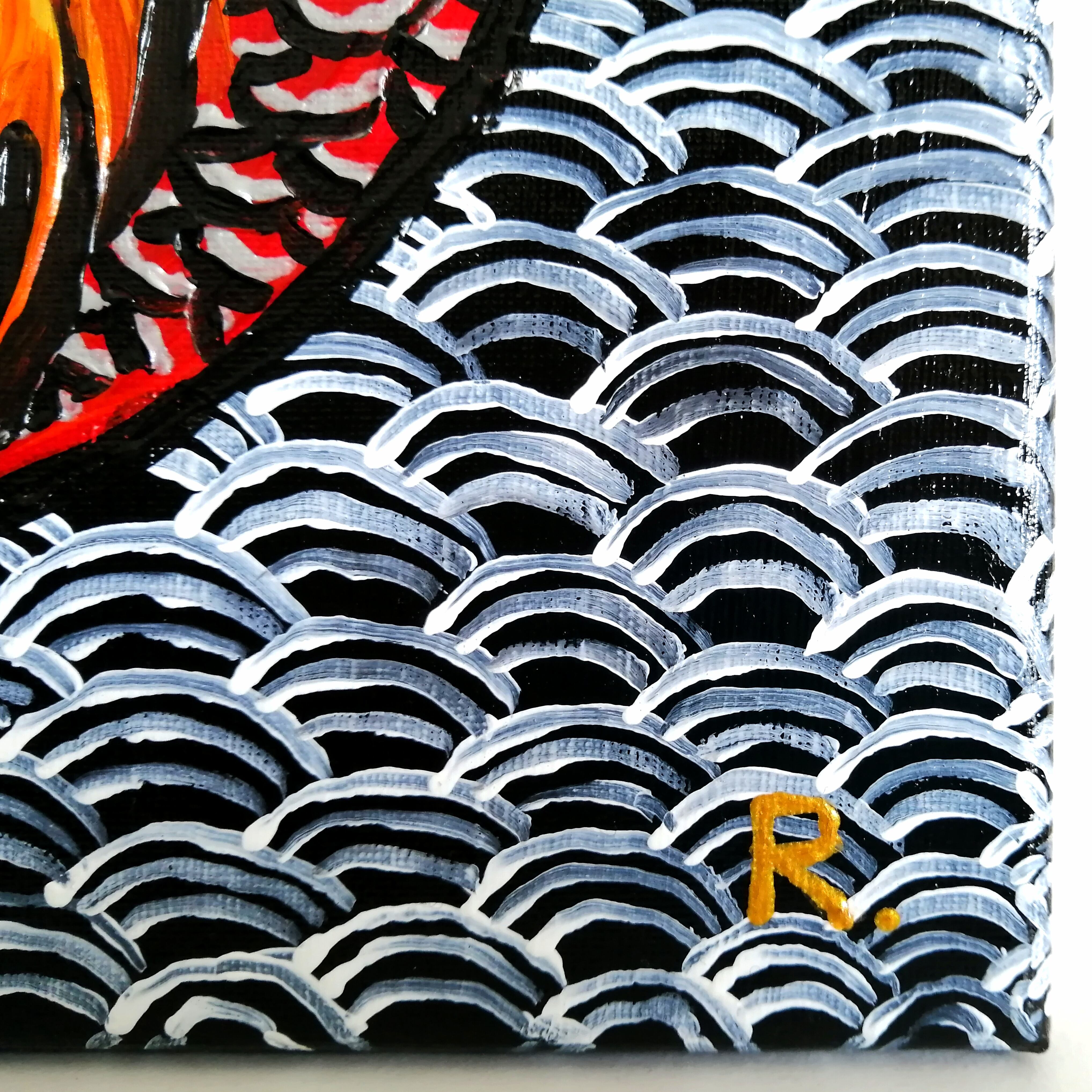 昇り鯉】 アクリル画 キャンバス | Ryuhei Yamamoto