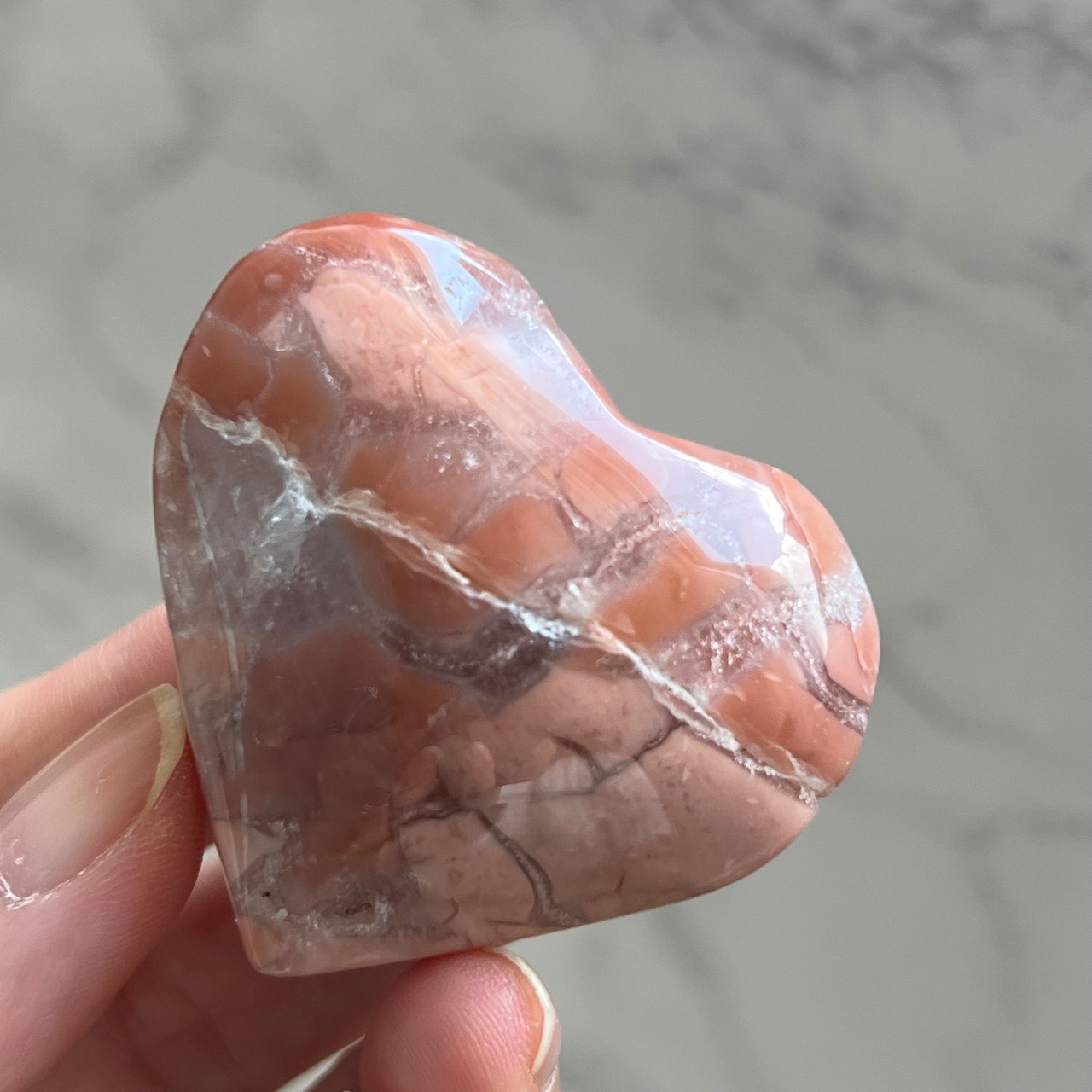 レッドアゲート*ハート5*天然石インテリア*置き物