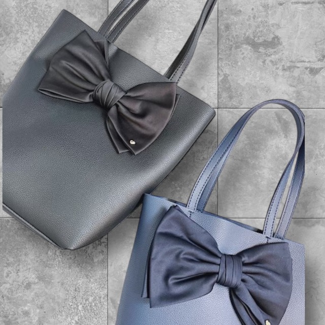 CLOSE SALE★pb0246-C　NEWBIGリボン・縦型トート（合皮）