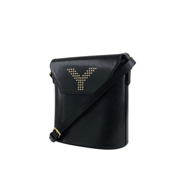 Yves Saint Laurent イヴ・サンローラン ショルダーバッグ ブラック Ｙスタッズ レザー vintage ヴィンテージ オールド umrsfj