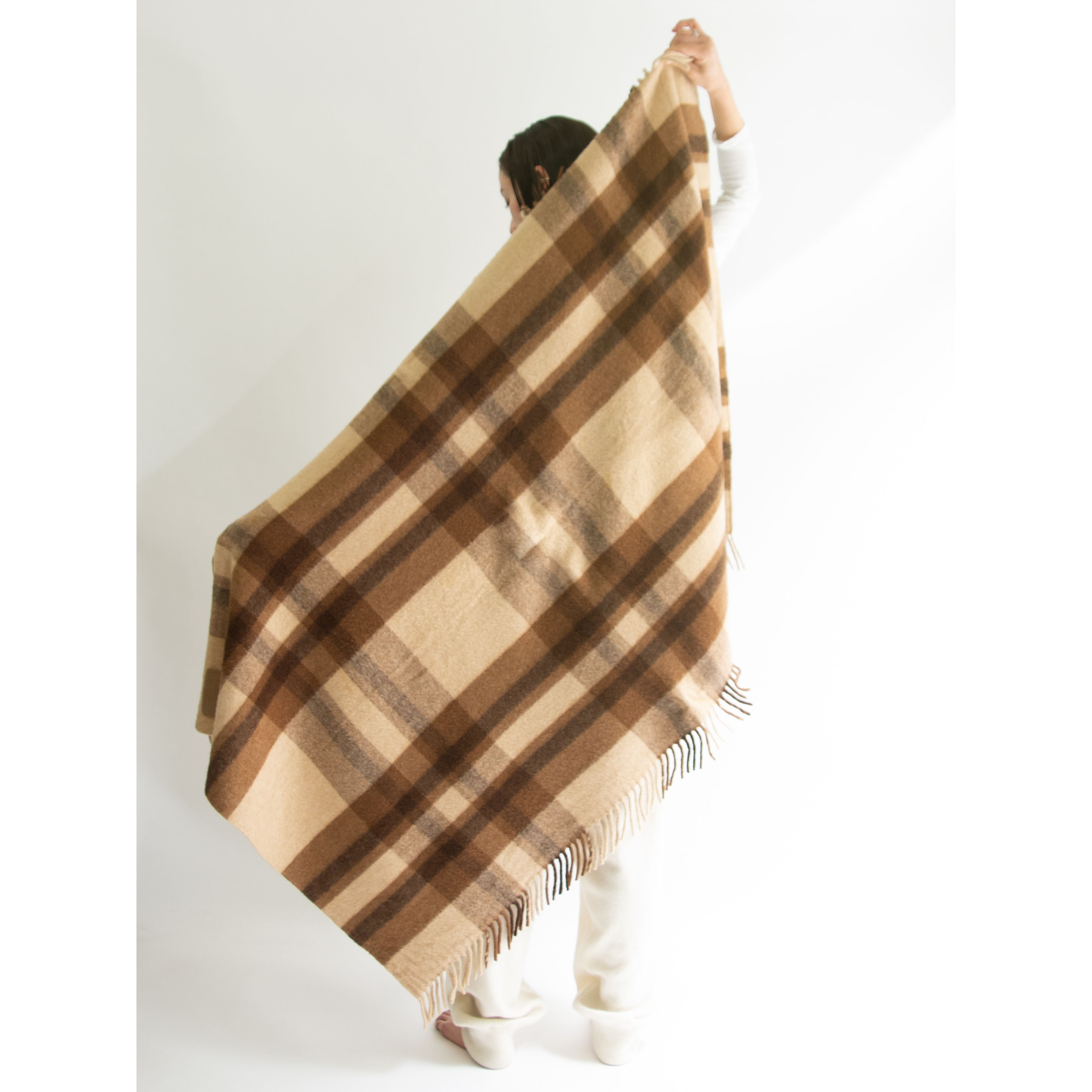 Haussmann】Cashmere-Lambswool Check Blanket(カシミヤ Haussmann】Cashmere-Lambswool Check Blanket(カシミヤ