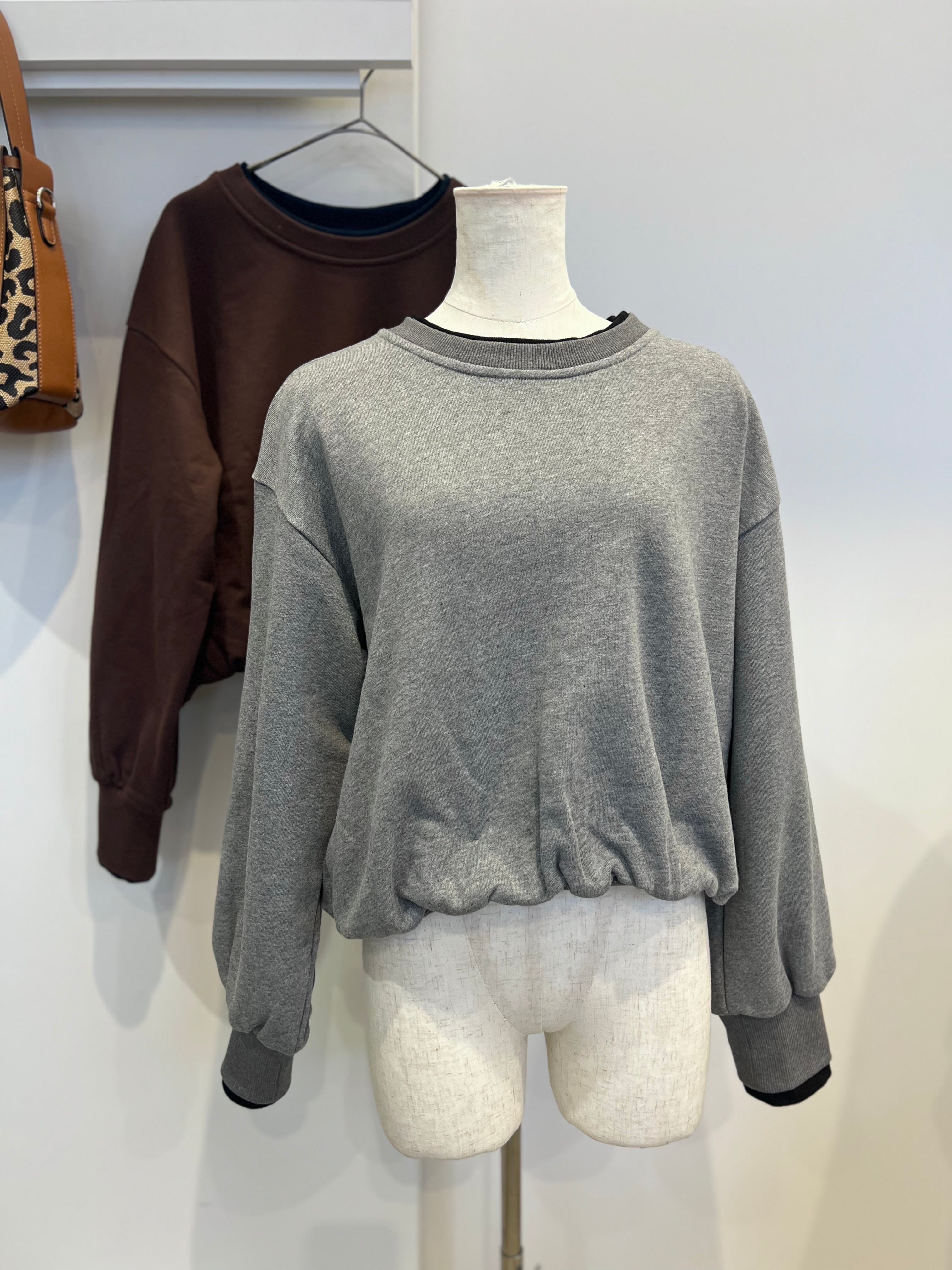 【SELECT】配色レイヤードバルーンプルオーバー 25-0679