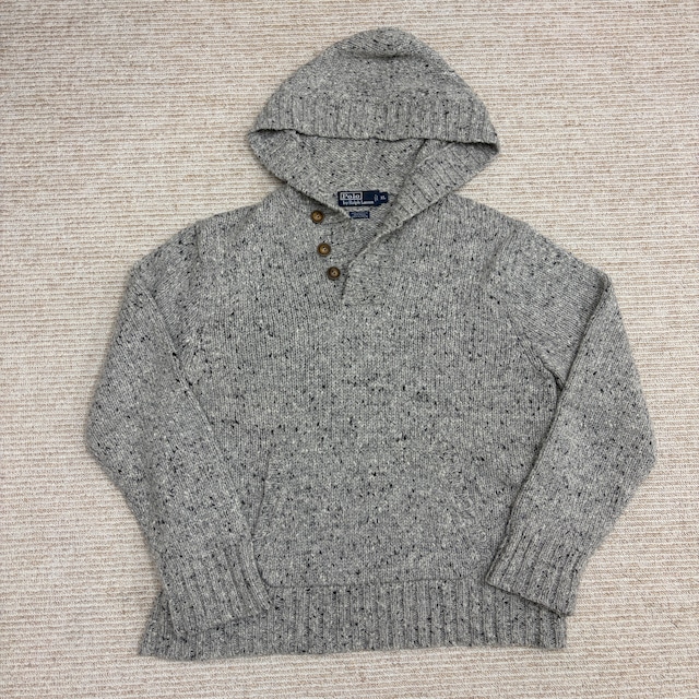 RALPH LAUREN MIXED ALPACA KNIT PARKA