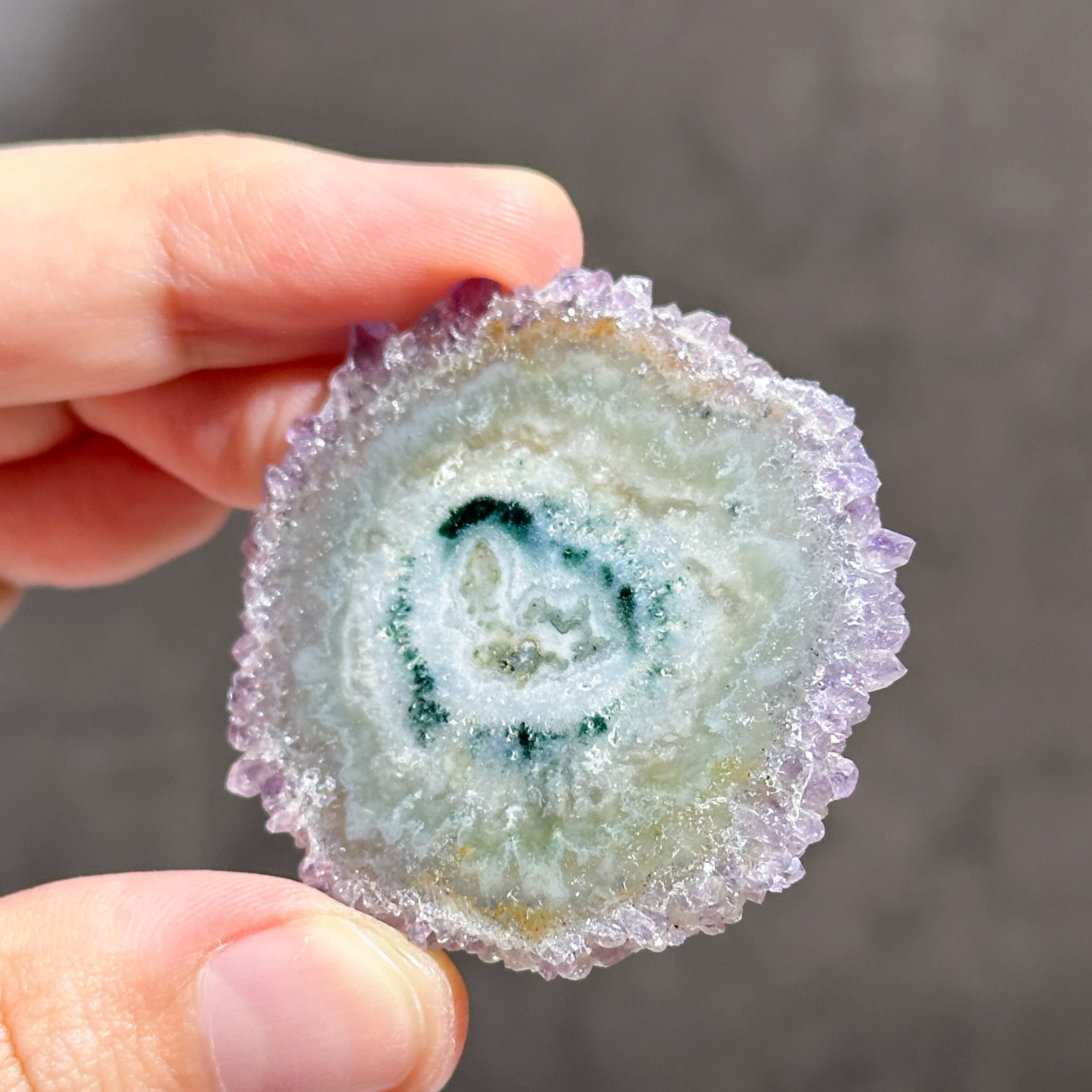 希少！フラワーアメジスト フラワーアメジスト スライス73◇ Flower Amethyst ◇天然石・鉱物