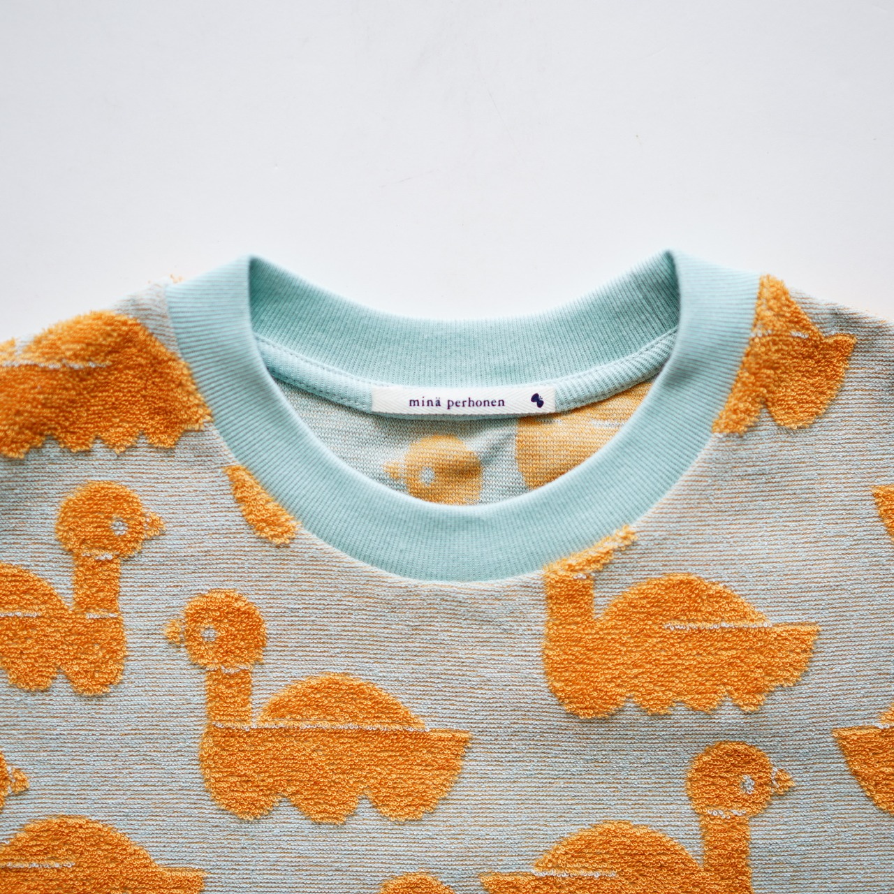 〈 mina perhonen 24SS 〉 sea birds / Tシャツ / ACS8373P / orange / 110〜120