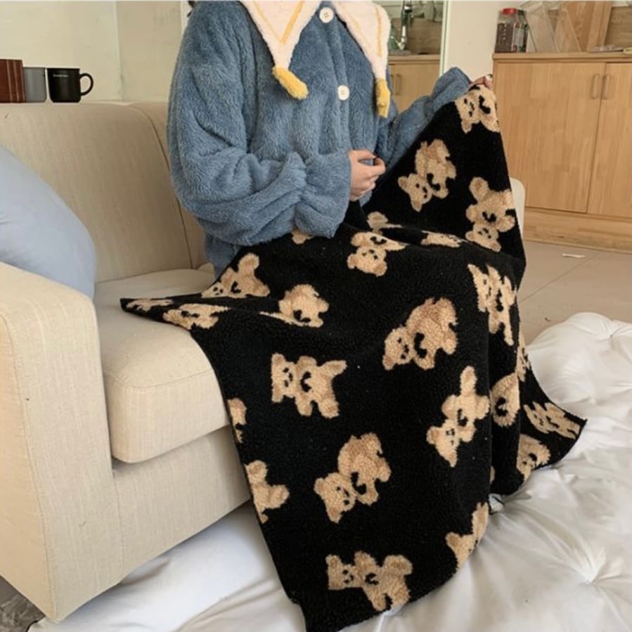 bear blanket 70*100 3colors / ベア ブランケット テディーベア