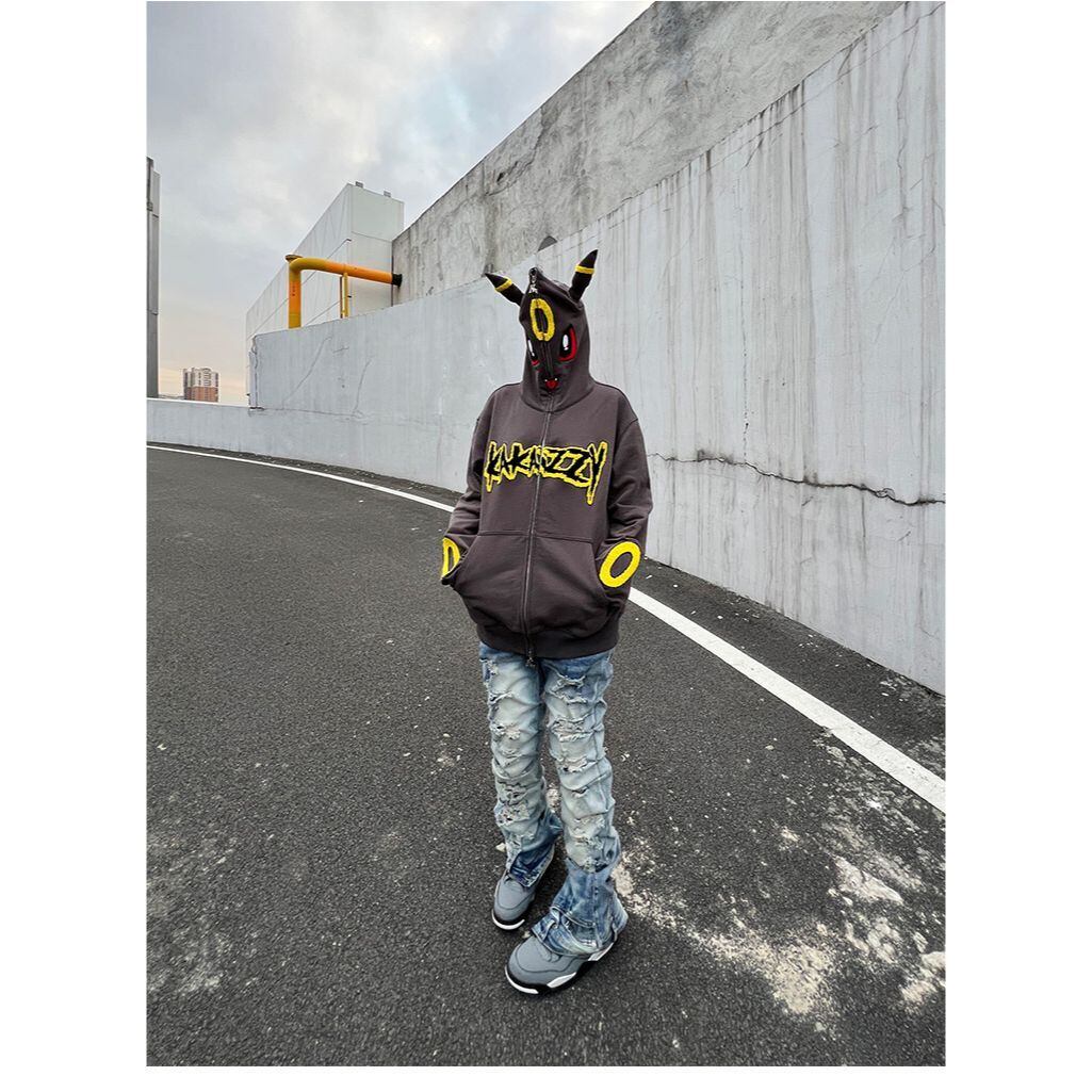 Kakazzy フルジップパーカー ブラック○関税送料無料○ kakazzyフルジップ パーカー SW1003 | swagger