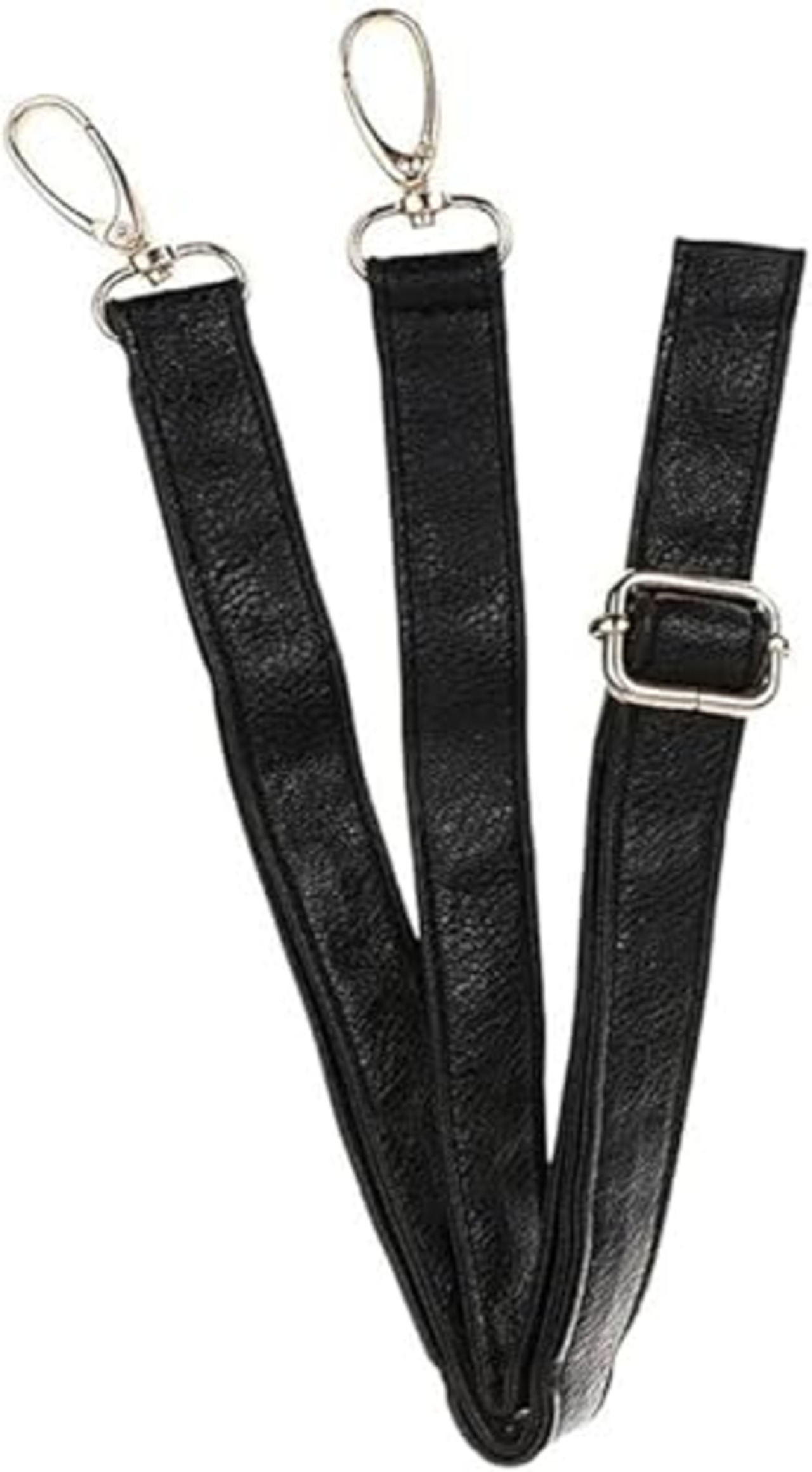 CAWSS ショルダーストラップ ショルダー バッグ ストラップ カバン ショルダーベルト 合皮 ソフトレザー 斜め掛け 鞄 付け替え PU レザー 肩ひも 紐 単品 (ブラック)