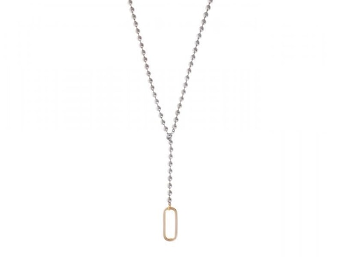 【 Sea’ds mara 】Plain rectangular ball chain necklace