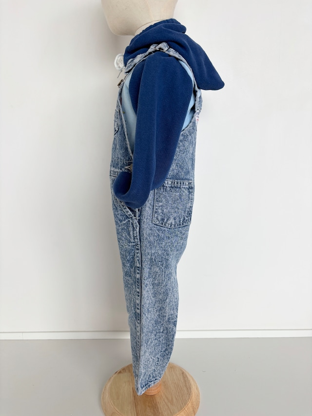 【3T・vintage】USA製 OshKosh ケミカルウォッシュ オーバーオール