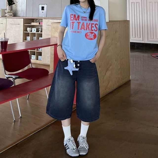 ドットレタープリントTシャツ 2col   R02459