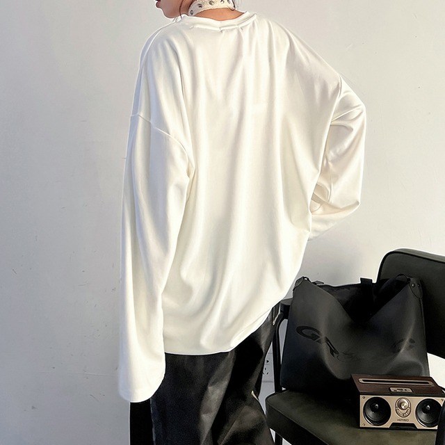 loose V-neck T-shirt　10471