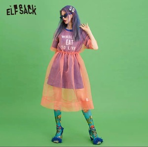 ELFSACK 10001：sheer×tee onepiece