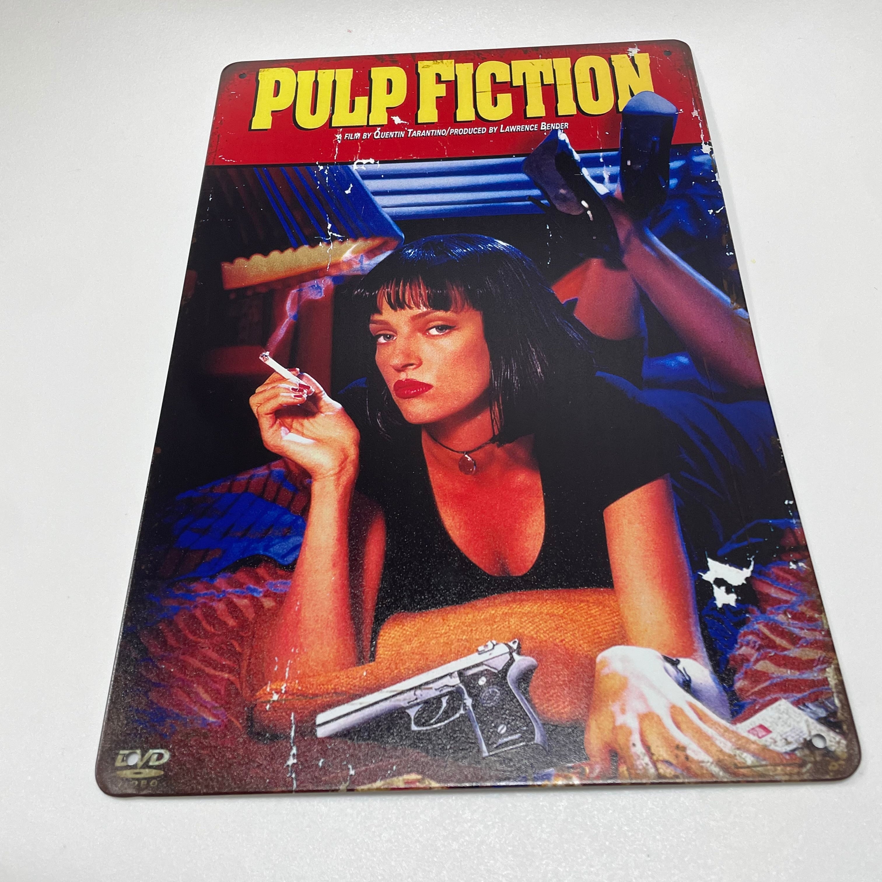 PULP FICTION ブリキ看板 ミアウォレス 映画ポスター パルプ