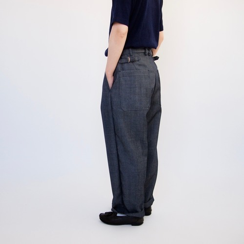 dress work trousers c/#:blue×off white