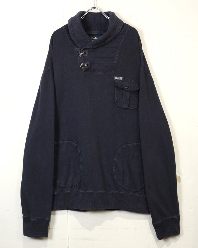 【Caka act2】“Polo by Ralph Lauren” Hook Gimmick Shawl Collar Sweatshirt