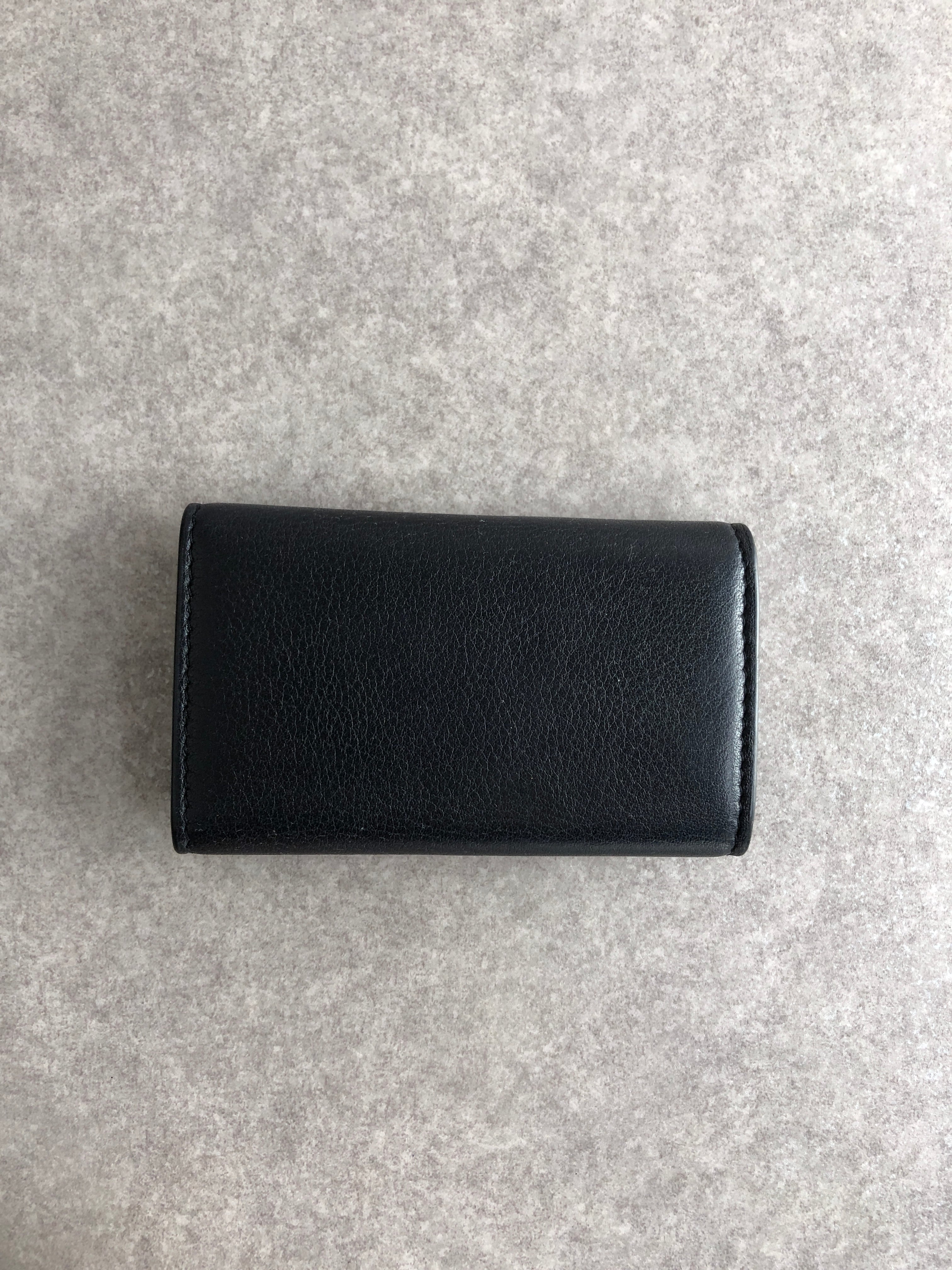 YSL ブラックレザー ケース Yves Saint Laurent イヴ・サンローラン キーケース ブラック YSL