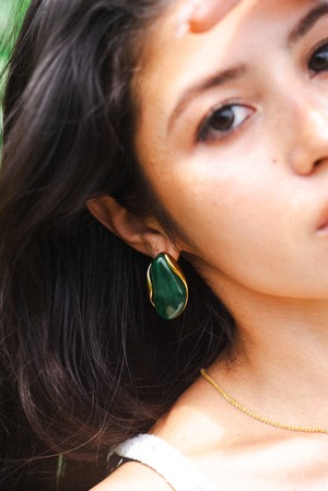 316L vintage amber pierce［Green］#p151