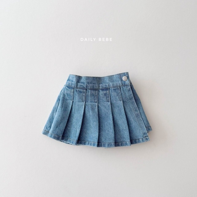 【取寄】daily bebe｜denim skirt｜デニムスカート｜XS-JL｜kids&jr｜26 spring