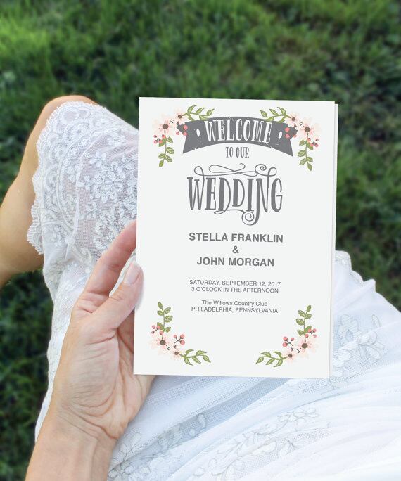 【Country Bloom】ゲストが何名でもこの値段♥︎自分で作る席次表&プログラムブックキット│結婚式