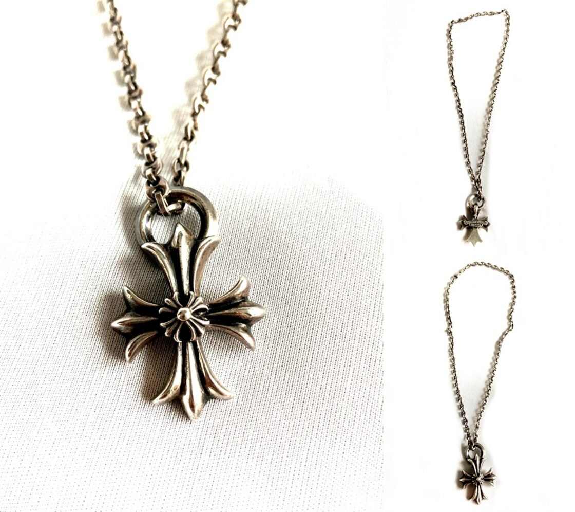 クロムハーツ CHROME HEARTS ダブル CH プラス ペンダント ネックレス 